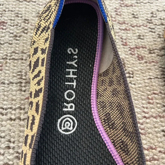 Rothy's Tan and Black Animal Print Flats - Picture 3 of 4